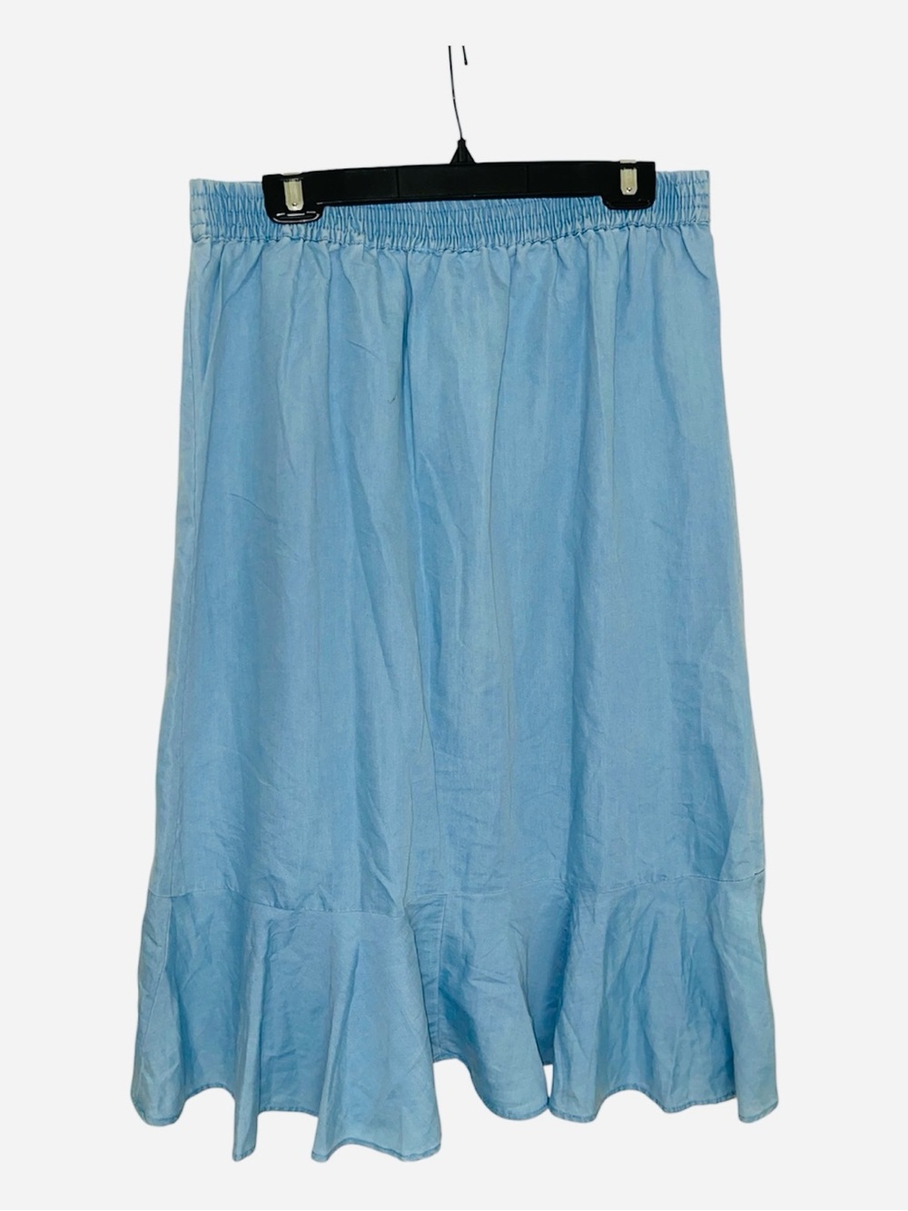 Light Blue Asymmetrical Ruffle Skirt - Women's - Picture 2 of 6